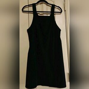 Women's Black Corduroy Western American Gothic Mini Dress Sz M